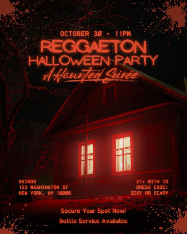 Reggaeton Halloween Party: a Haunted Soirée, Fri, Oct 30, Skinos, Financial District
