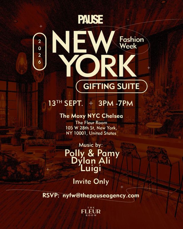 PAUSE NEW YORK Fashion Week GIFTING SUITE, Sun, Sep 13, The Fleur Room at the Moxy NYC Chelsea, Chelsea