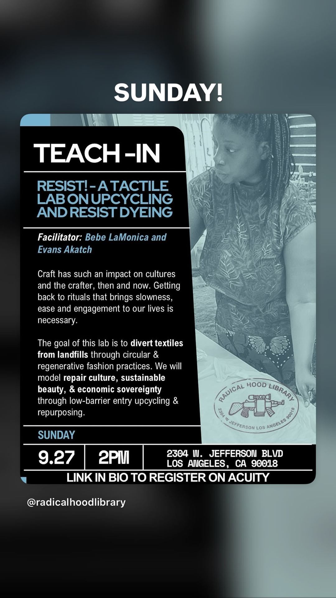 TEACH-IN: RESIST! - A TACTILE LAB ON UPCYCLING AND RESIST DYEING