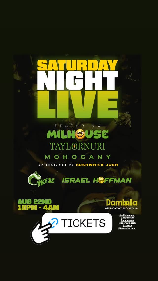 SATURDAY NIGHT LIVE, Sat, Aug 22, Darnell's, Bushwick