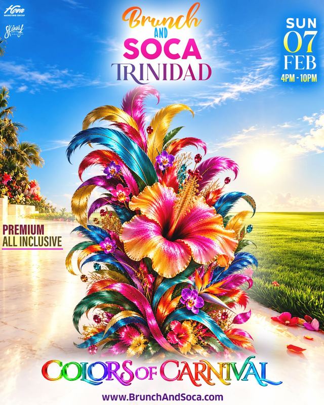 Brunch and Soca Trinidad: Colors of Carnival, Sun, Feb 7, 2027