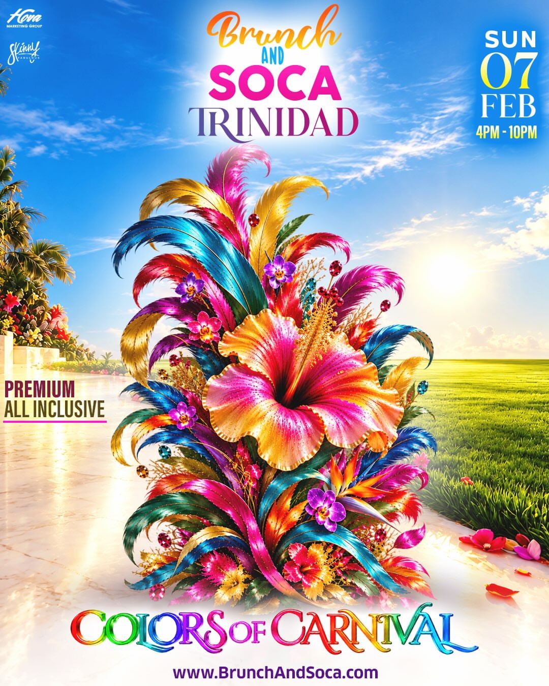 Brunch and Soca Trinidad: Colors of Carnival