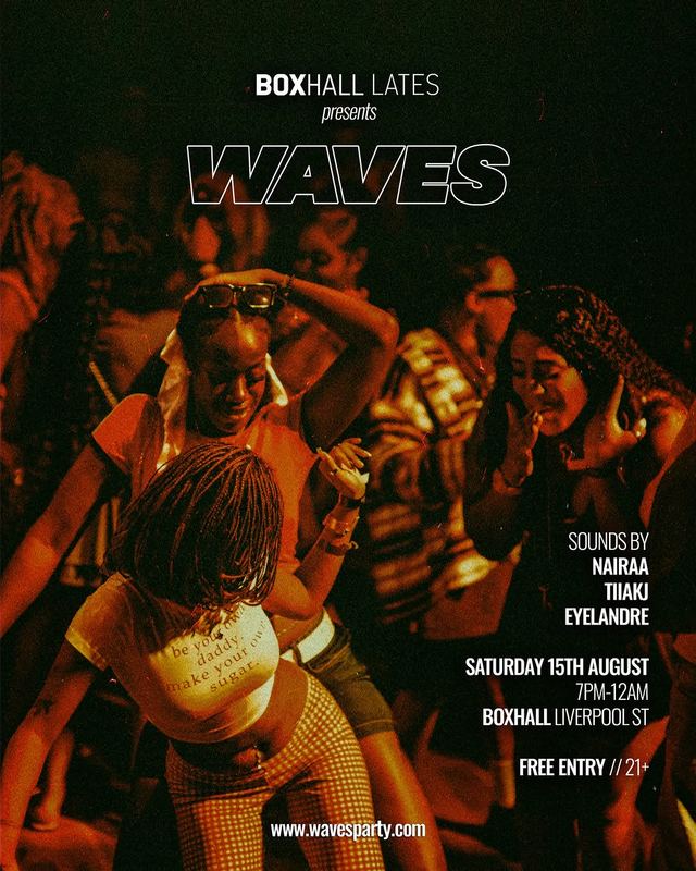 Waves, Sat, Aug 15, Boxhall Liverpool ST