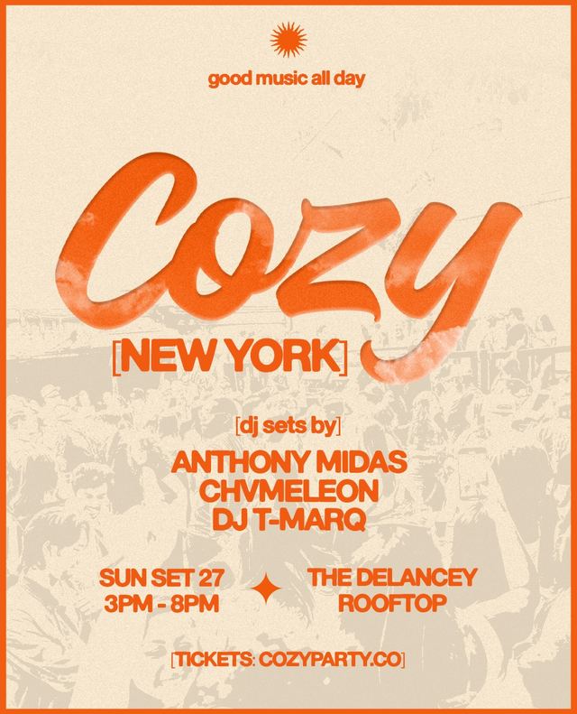 Cozy (New York), Sun, Sep 27, Hotel Delancey, Lower East Side