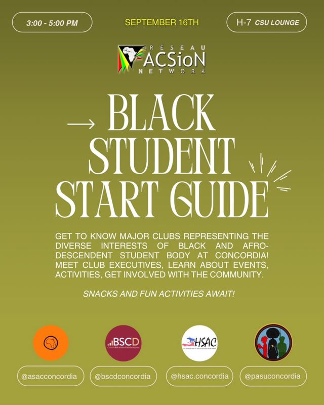 Black Student Start Guide, Wed, Sep 16, CSU Lounge
