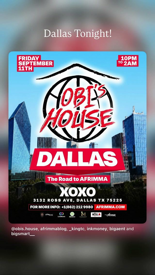 Obi's House Dallas, Fri, Sep 11, XOXO