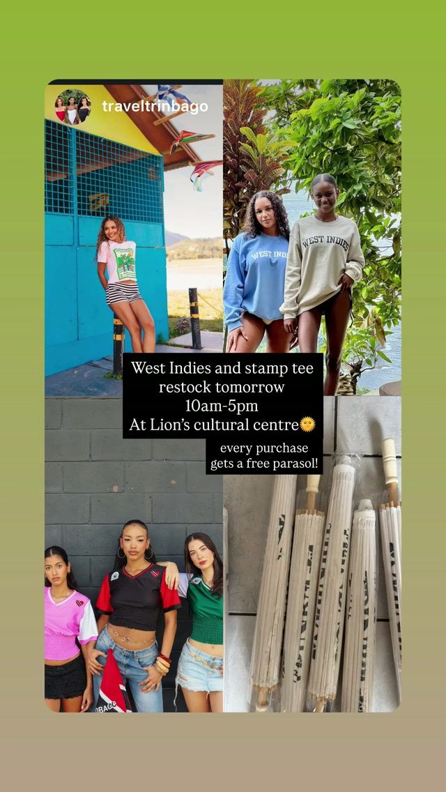 West Indies and stamp tee restock, Sun, Aug 23, Lion's Cultural Centre