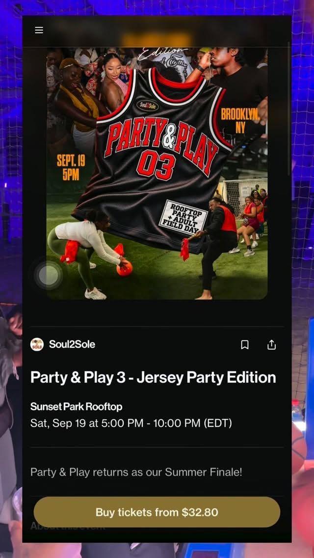 Party & Play 3 - Jersey Party Edition, Sat, Sep 19, Sunset Park Rooftop, Sunset Park