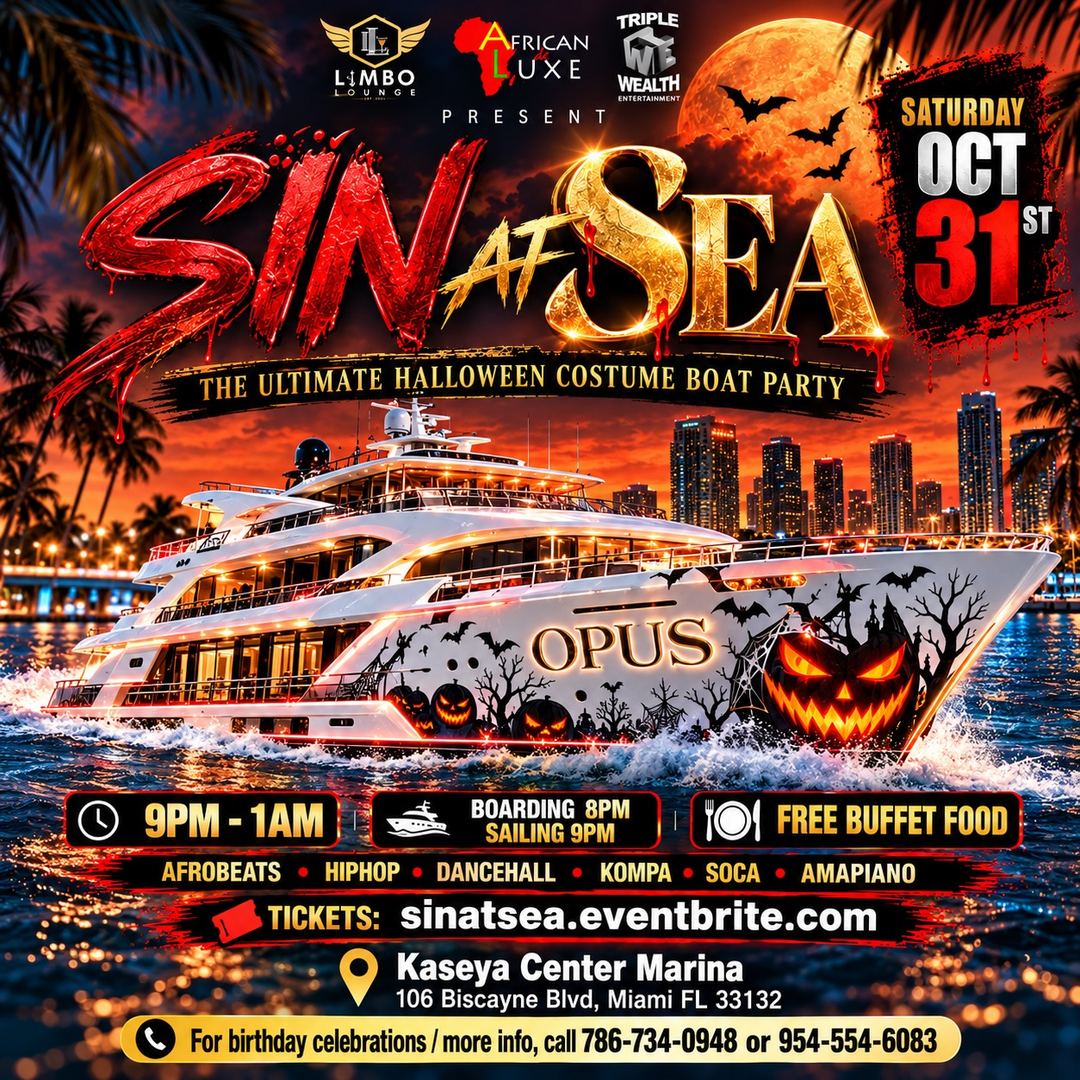 SIN AT SEA : The Ultimate Halloween Costume Boat Party