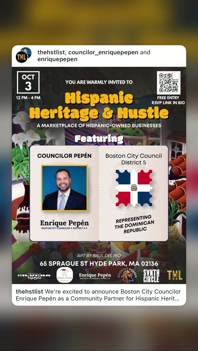 Hispanic Heritage & Hustle, Sat, Oct 3, 65 Sprague St, Hyde Park