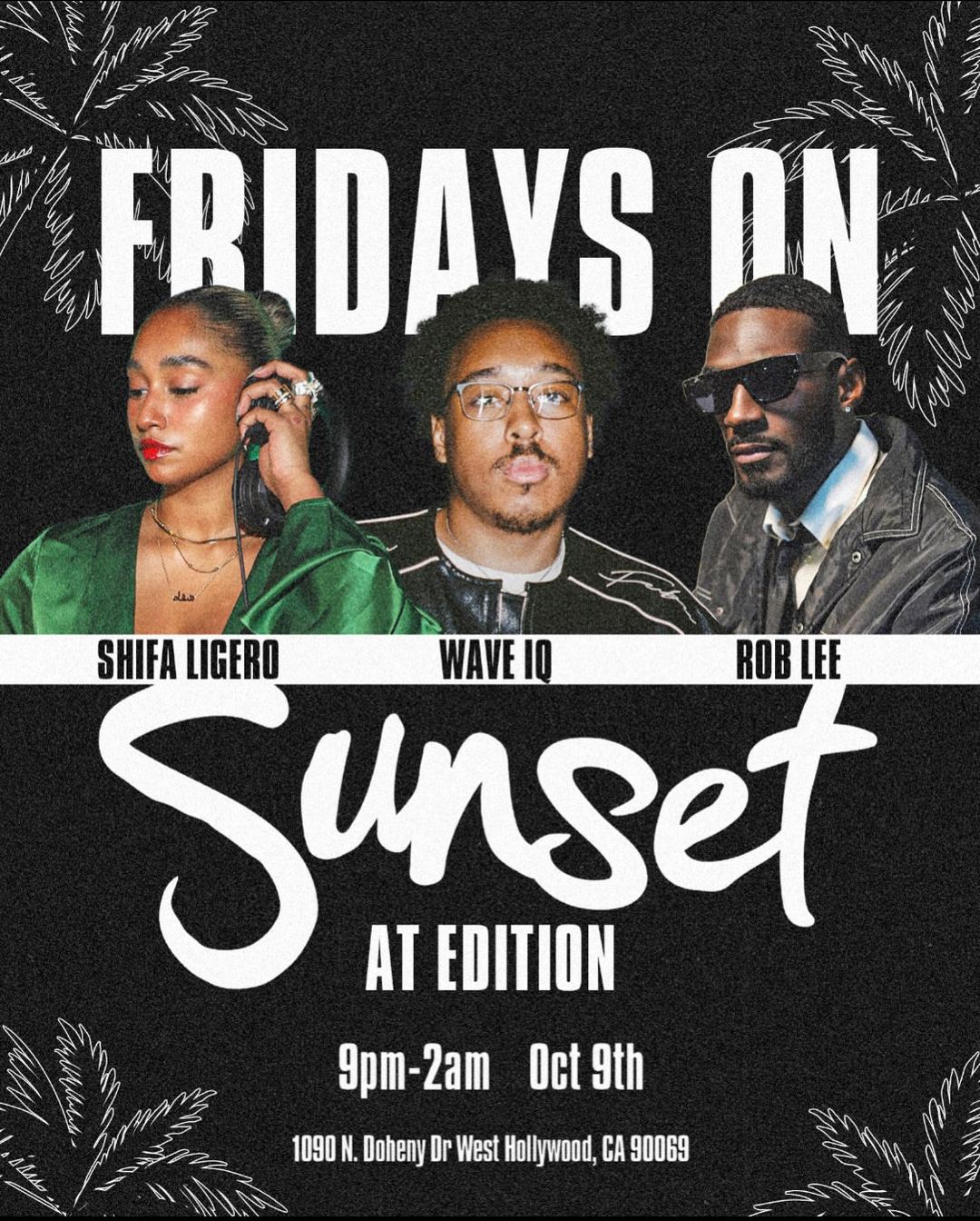 FRIDAYS ON SUNSET — flyer 2