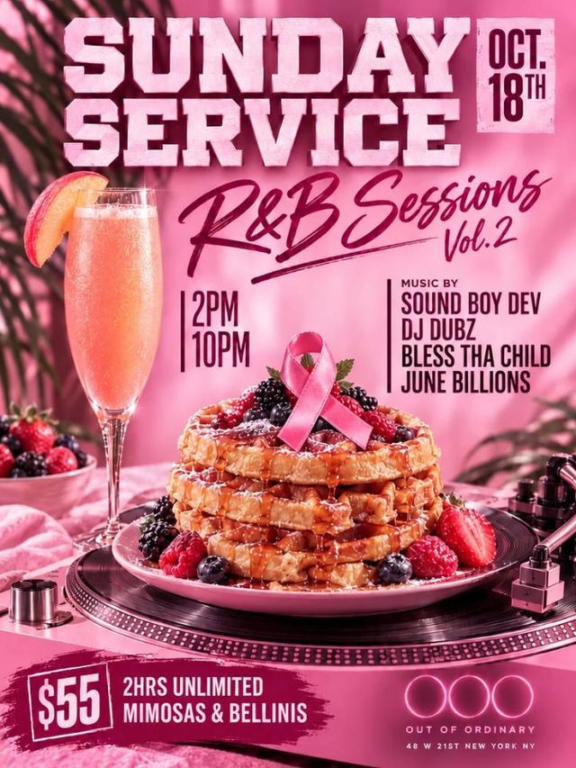 Sunday Service R&B Sessions Vol.2, Sun, Oct 18, Out of Ordinary, Flatiron