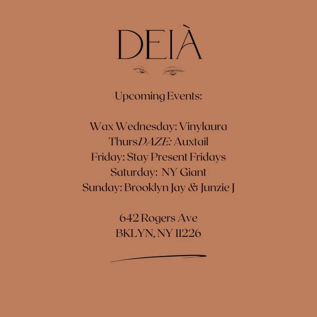 Sunday, Sun, Aug 23, Deia, Prospect Lefferts Gardens