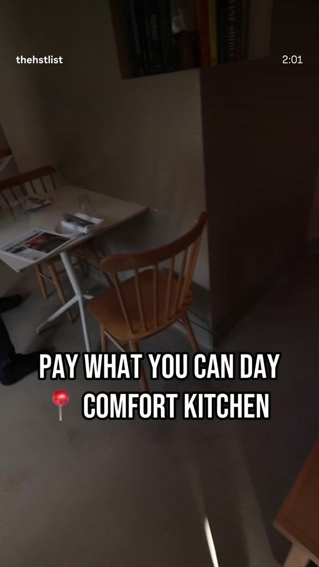 Pay What You Can Day, Wed, Aug 26, Comfort Kitchen, Dorchester