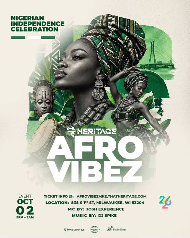 Heritage Afro Vibez: Nigerian Independence Celebration, Fri, Oct 2, Freight 38, Harbor View