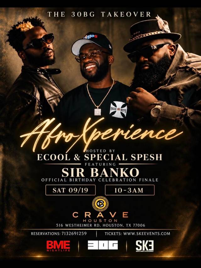AfroXperience, Sat, Sep 19, Crave Houston, Montrose