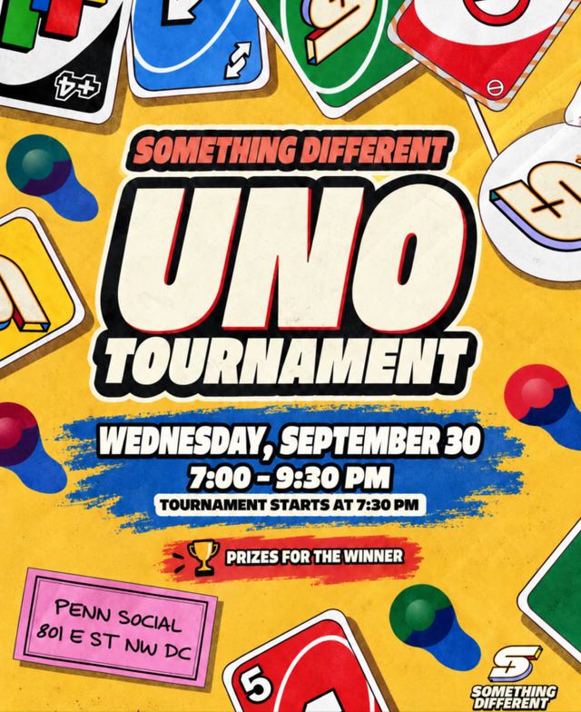 Something Different UNO Tournament, Wed, Sep 30, Penn Social