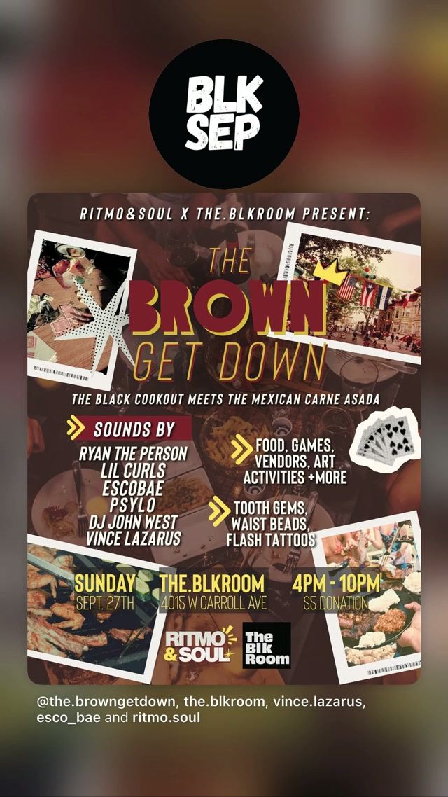 THE BROWN GET DOWN, Sun, Sep 27, THE BLKROOM