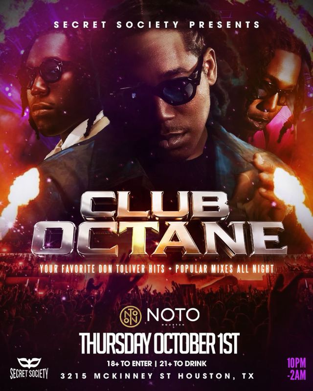 Club Octane, Thu, Oct 1, Noto HTX