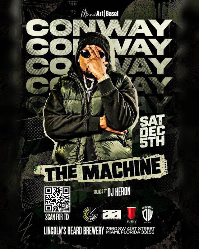 Conway the Machine, Sat, Dec 5, Lincoln's Beard Brewery