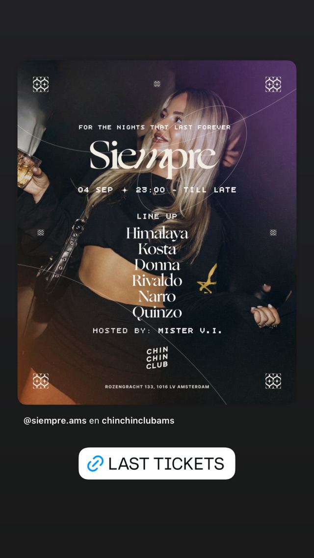 Siempre, Fri, Sep 4, Chin Chin Club