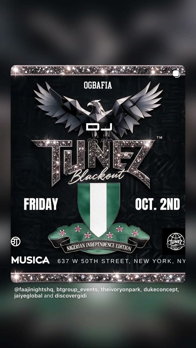 DJ Tunez Blackout, Fri, Oct 2, Musica