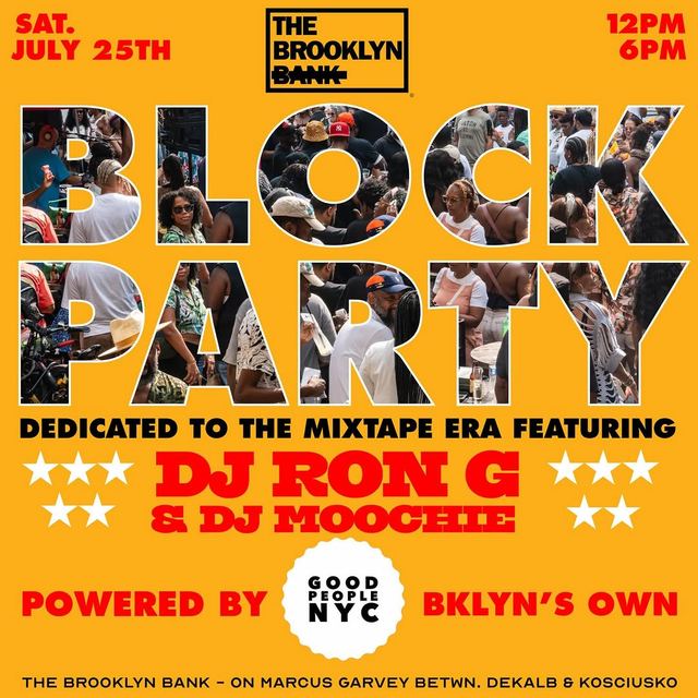 Brooklyn Bank Block Party, Sat, Jul 25, The Brooklyn Bank, Brooklyn