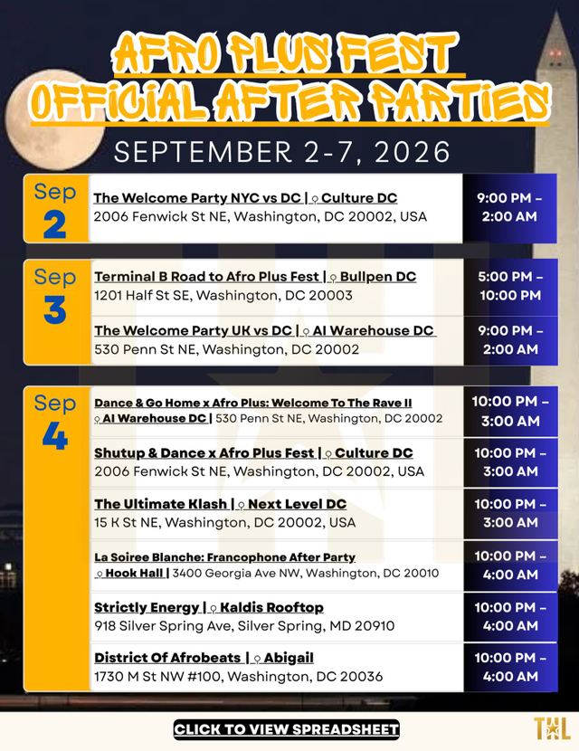 Shutup & Dance x Afro Plus Fest, Fri, Sep 4, Culture DC, Ivy City