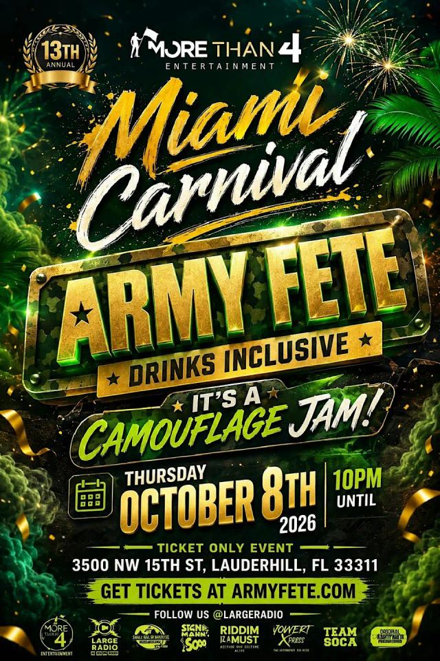 Army Fete Miami, Through Oct 9, 3500 Northwest 15th Street
