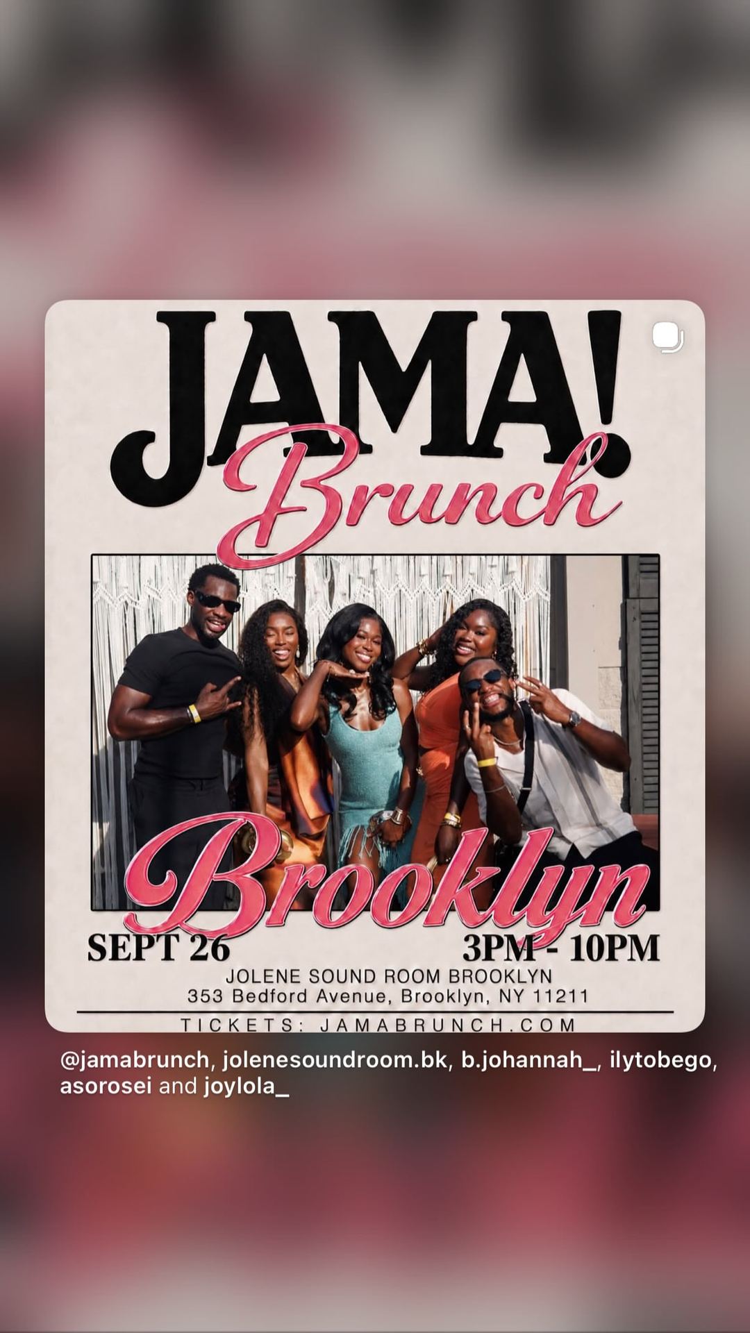 JAMA! Brunch — flyer 2