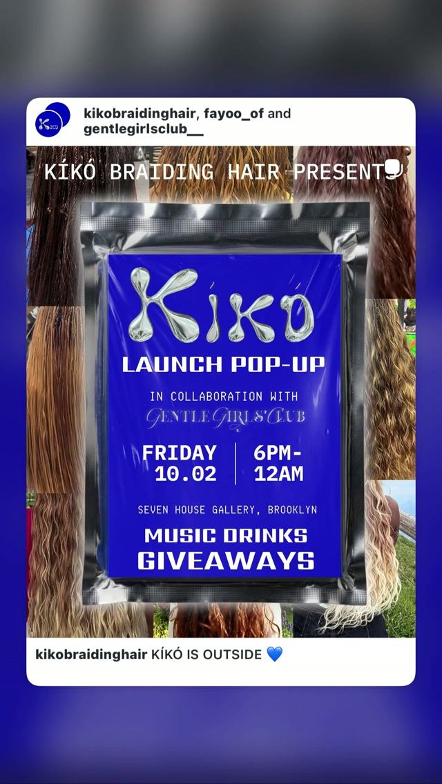 Kiko Launch Pop-Up, Fri, Oct 2, Seven House Gallery, Bushwick
