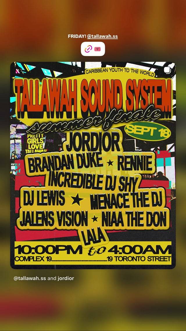 Tallawah Sound System Summer Finale, Fri, Sep 18, Complex 19