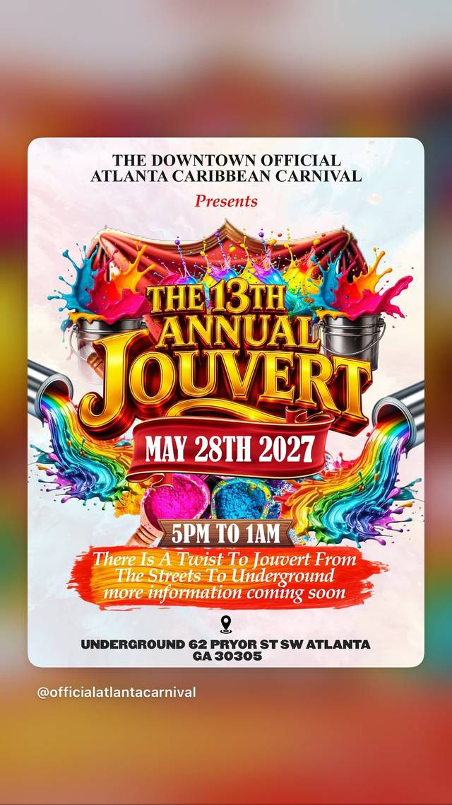 The 13th Annual Jouvert, Fri, May 28, 2027, Underground, South Downtown