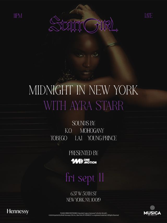Starr Girl: Midnight in New York with Ayra Starr, Fri, Sep 11, Musica, Manhattan, Manhattan