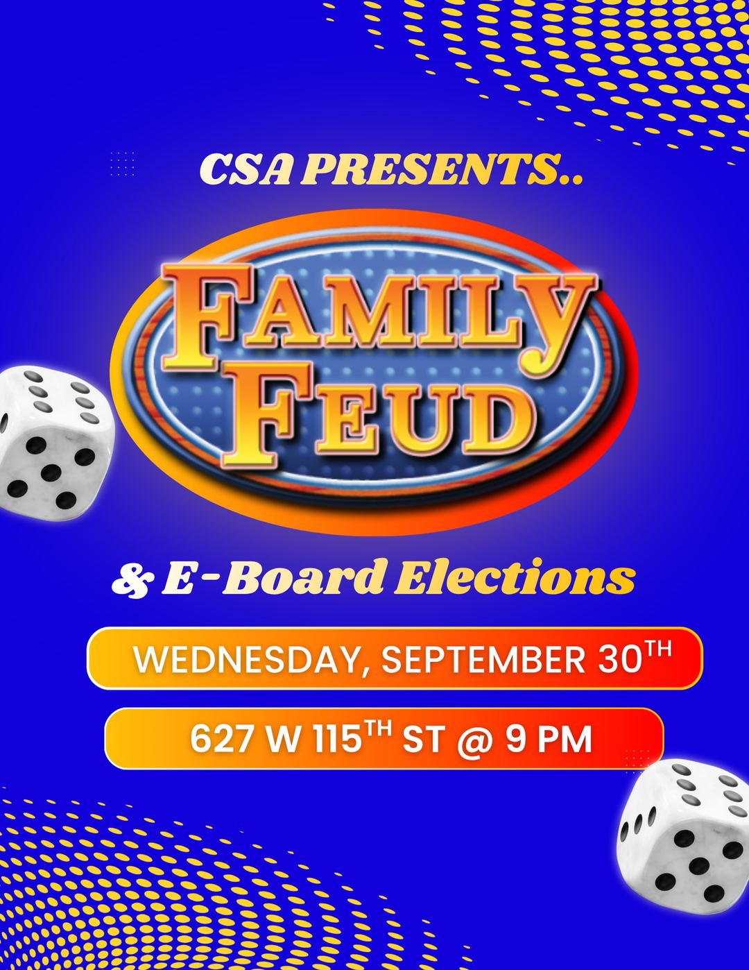 Family Feud & E-Board Elections