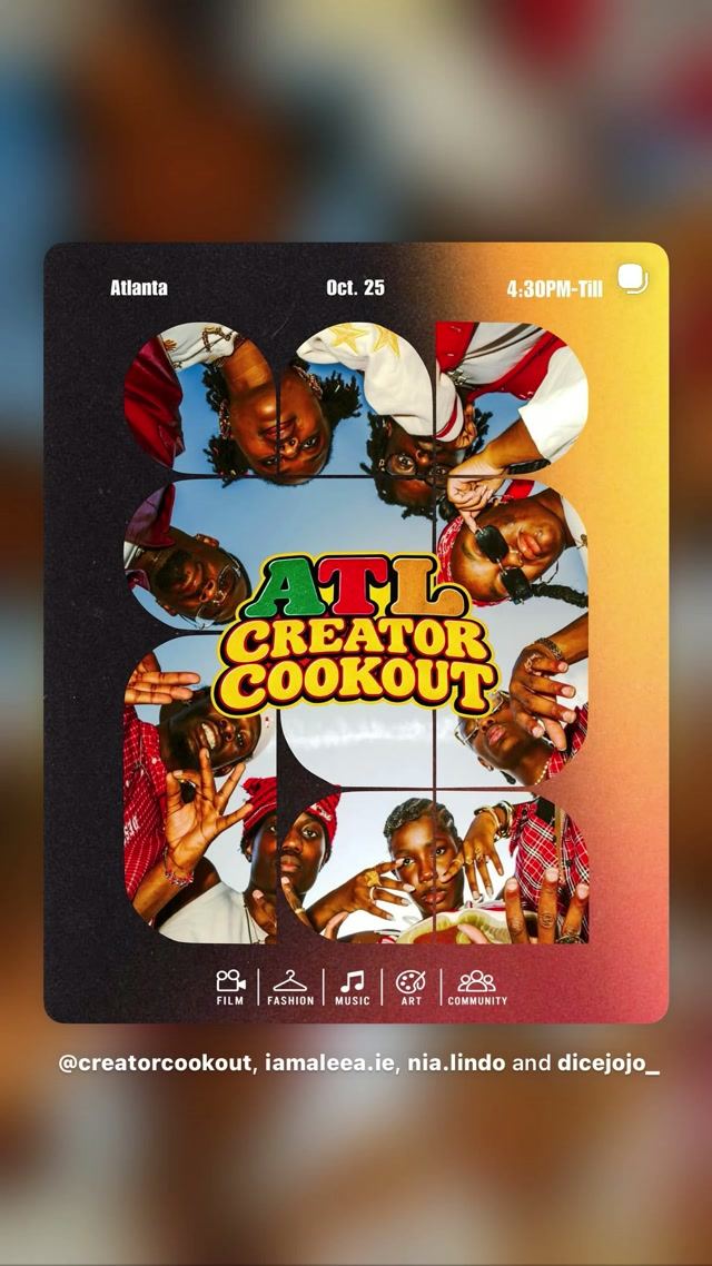 ATL Creator Cookout, Sun, Oct 25