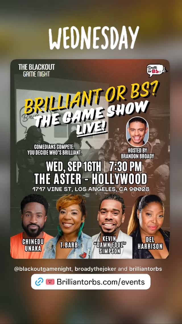 Brilliant Or Bs? The Game Show Live!, Wed, Sep 16, The Aster