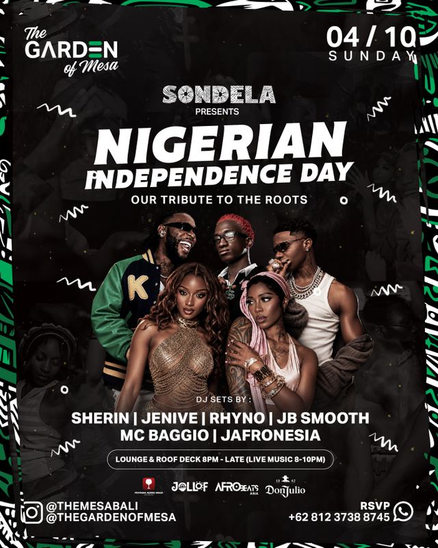 Nigerian Independence Day, Sun, Oct 4, The Garden of Mesa