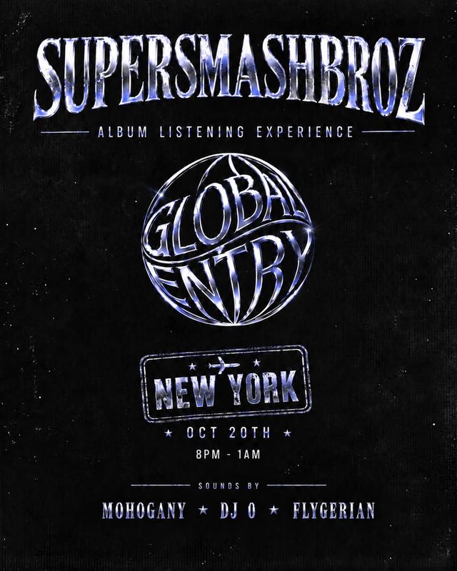 SUPERSMASHBROZ ALBUM LISTENING EXPERIENCE, Tue, Oct 20, Damballa, Bushwick