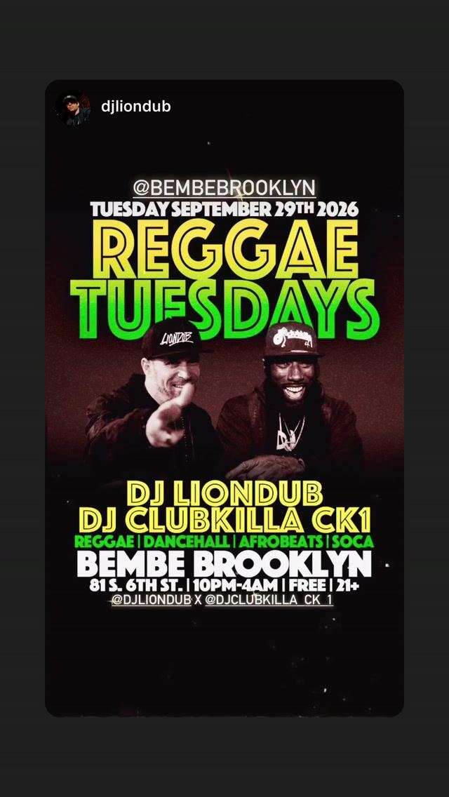 REGGAE TUESDAYS