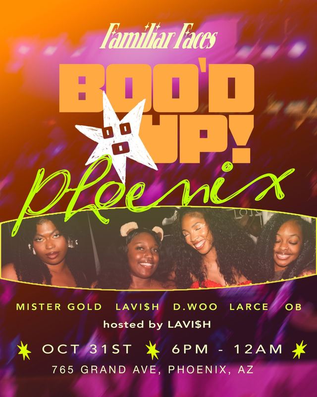 Familiar Faces BOO'D Up! Phoenix, Sat, Oct 31, The Egyptian, Central City