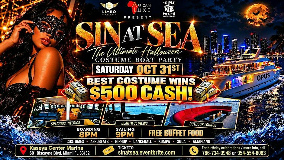 SIN AT SEA : The Ultimate Halloween Costume Boat Party