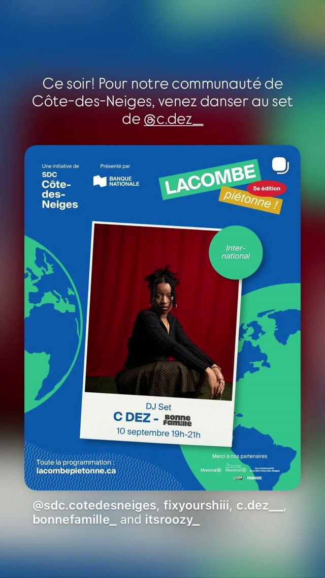 Lacombe piétonne, Thu, Sep 10, Lacombe, Côte-des-Neiges
