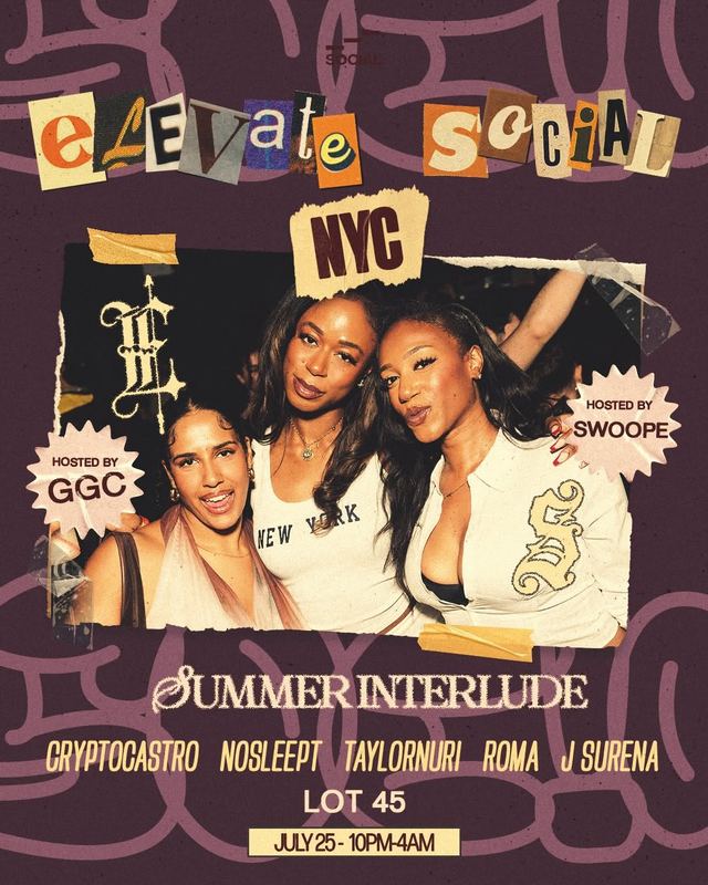 Elevate Social: Summer Interlude, Sat, Jul 25, Lot 45, Bushwick