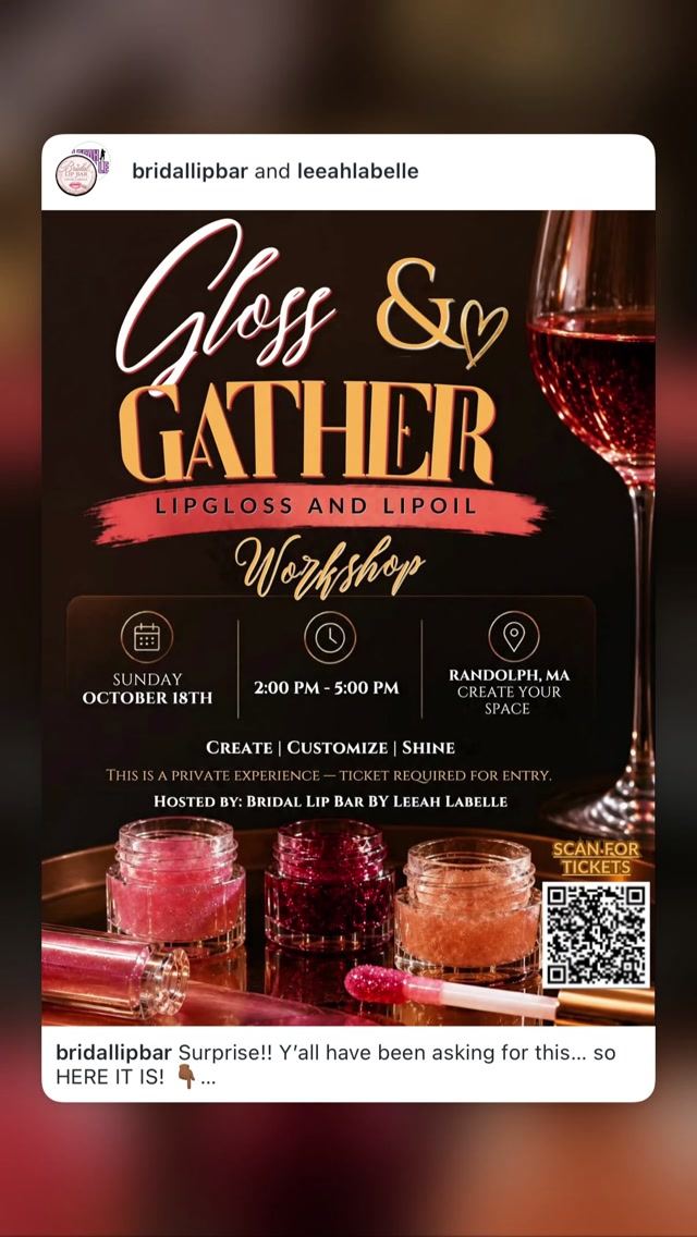 Gloss & Gather Lipgloss and Lipoil Workshop, Sun, Oct 18