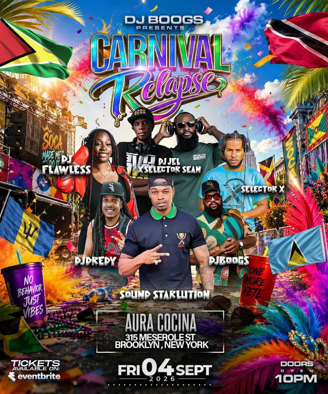 Carnival Relapse, Sat, Sep 5 – Sat, Sep 5, Aura Cocina, Brooklyn