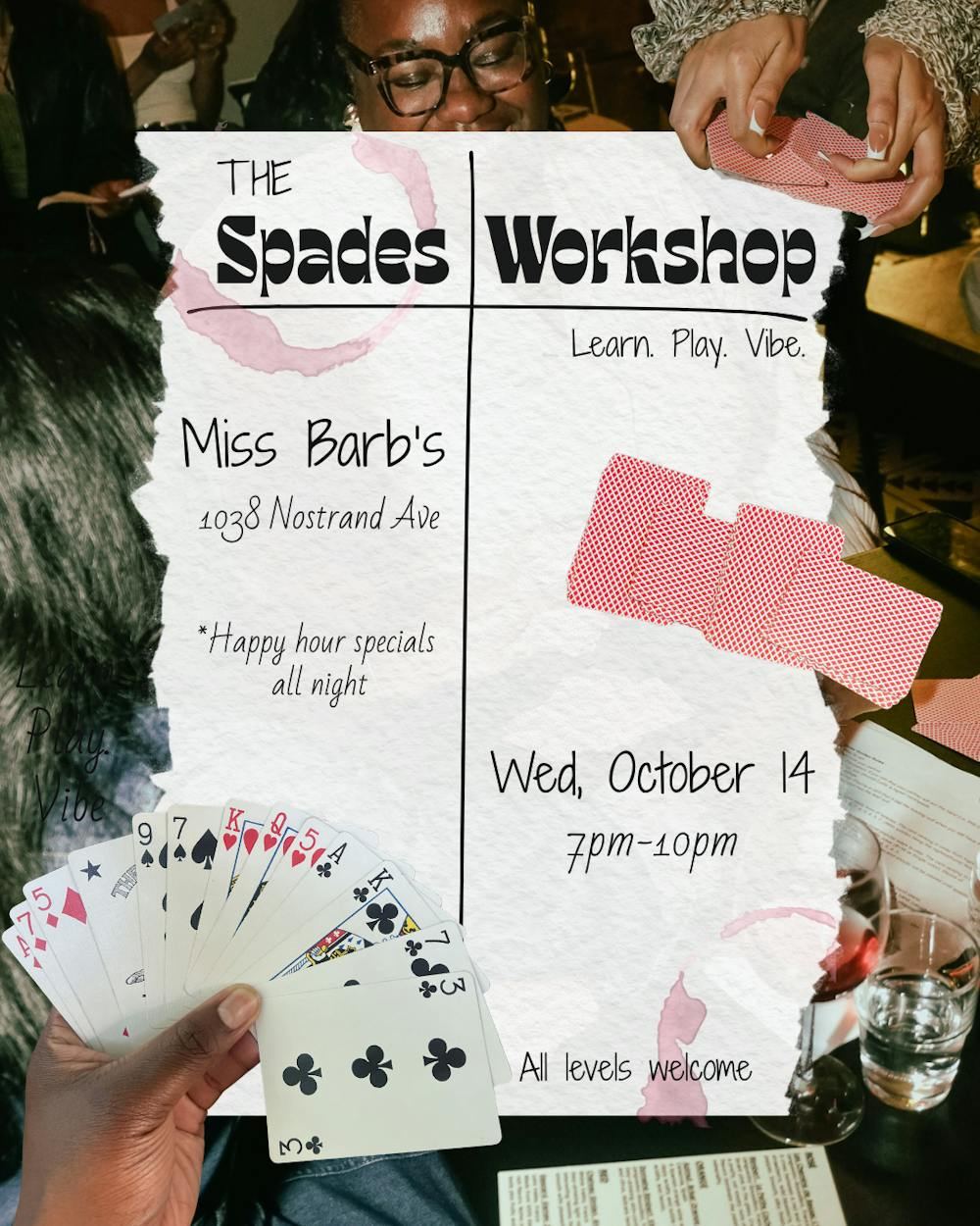 Miss Barbs x Errica Writes: the spades workshop