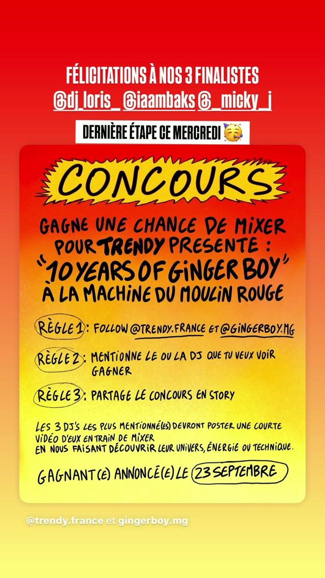10 Years of Ginger Boy, Wed, Sep 23, La Machine du Moulin Rouge, Montmartre
