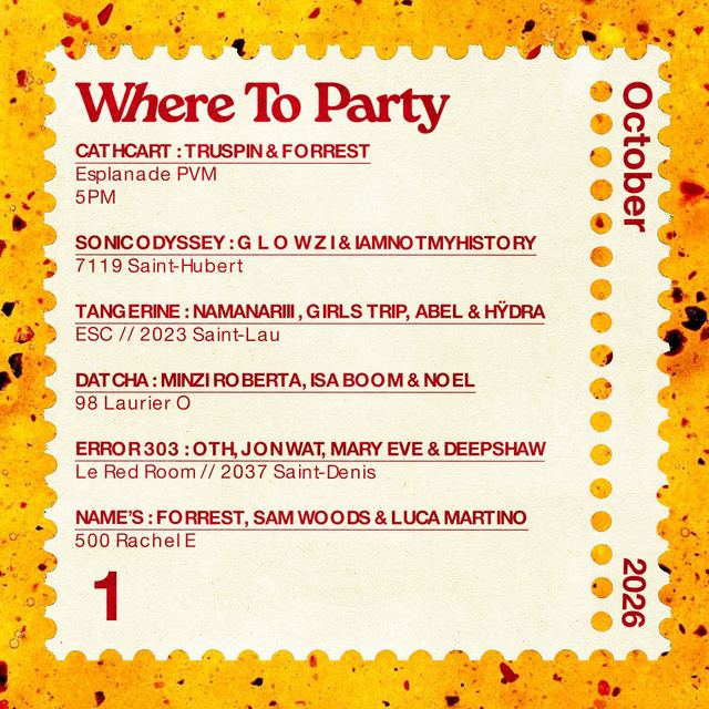 CATHCART, Thu, Oct 1, Esplanade PVM, Downtown