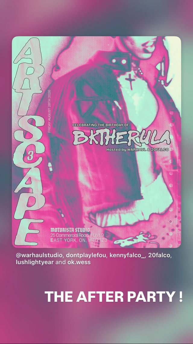 ARTSCAPE, Fri, Aug 28, Motorista Studio